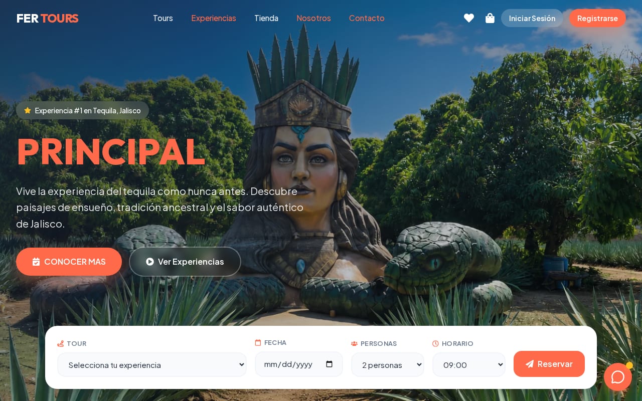 Captura del proyecto FER TOURS